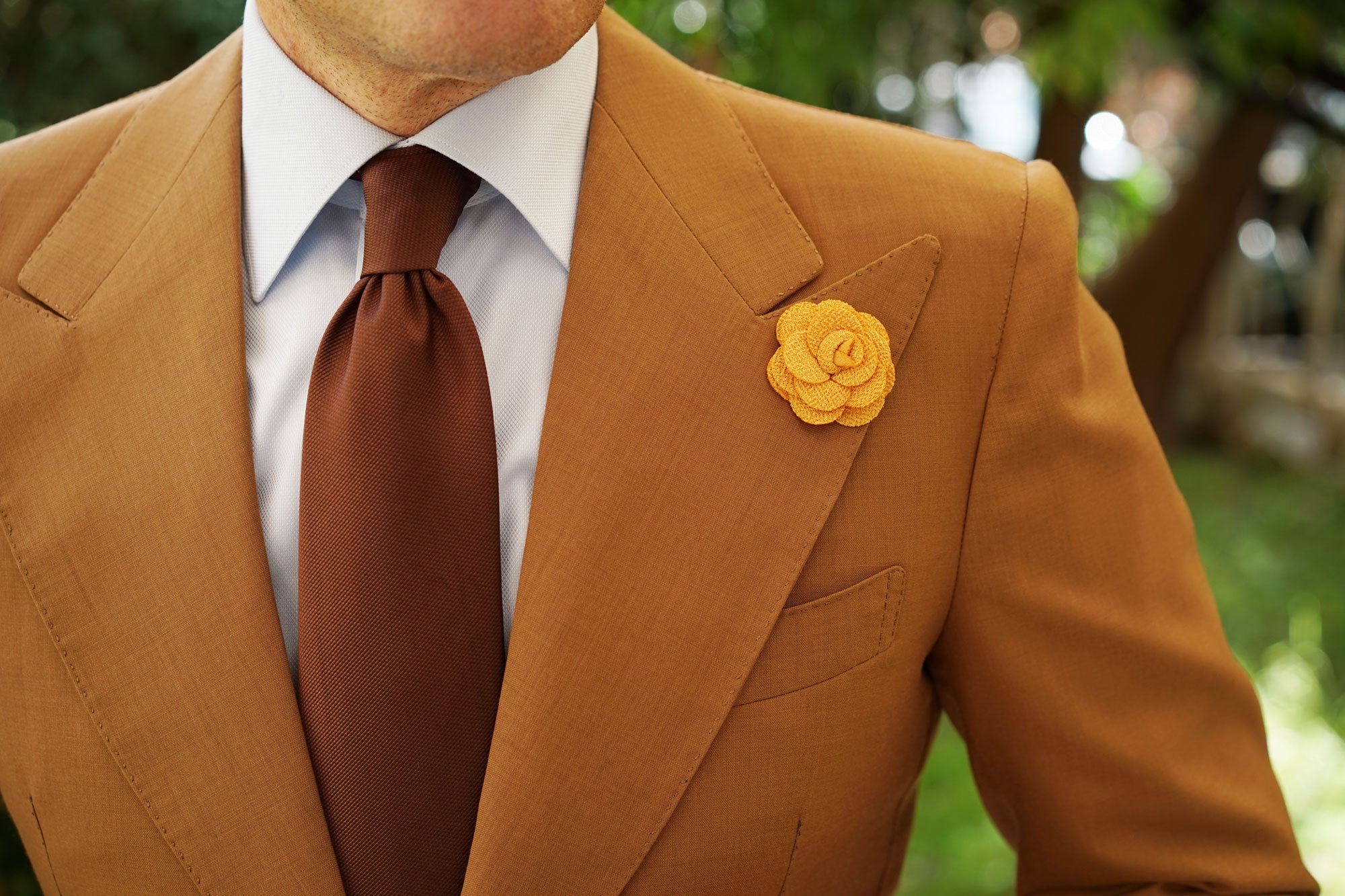 Butterscotch Lapel Flower