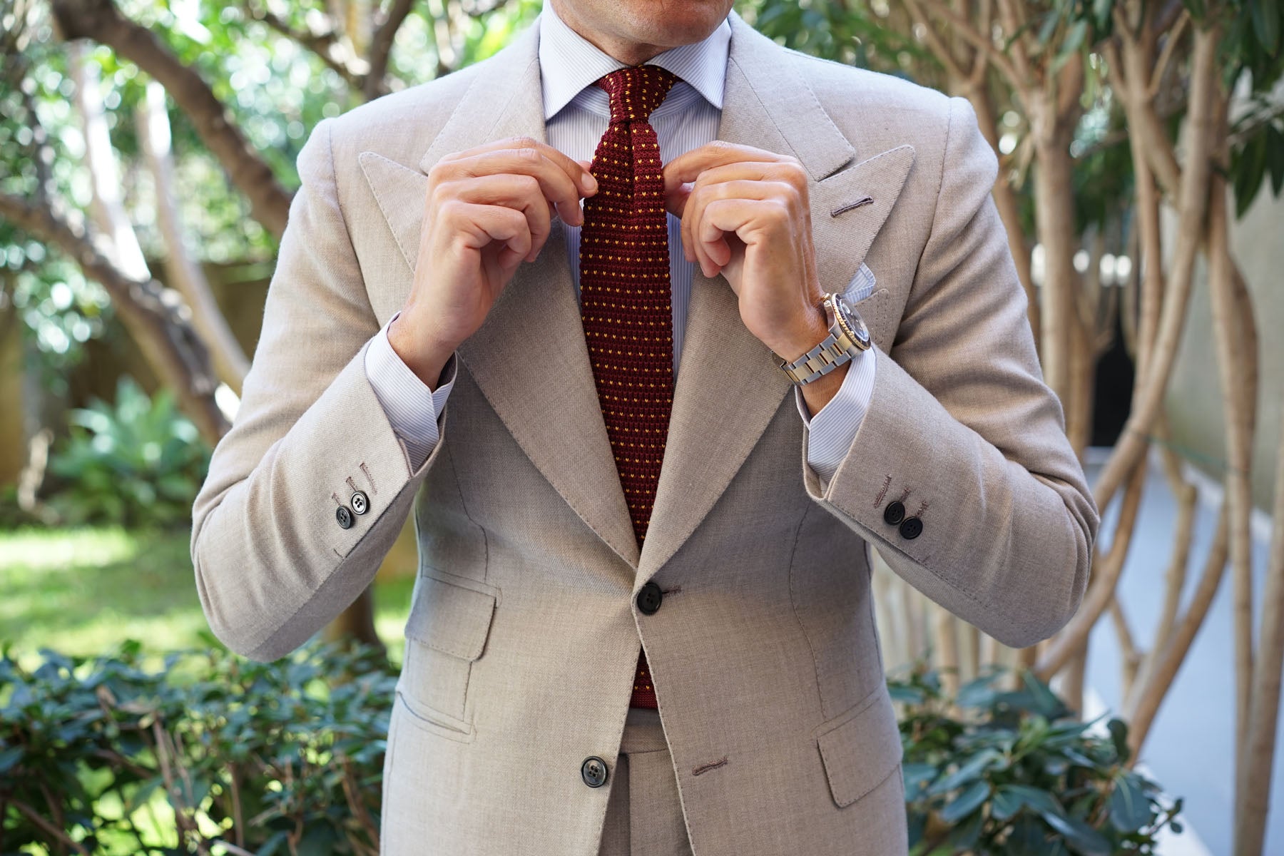 Scorsese Maroon Knitted Tie