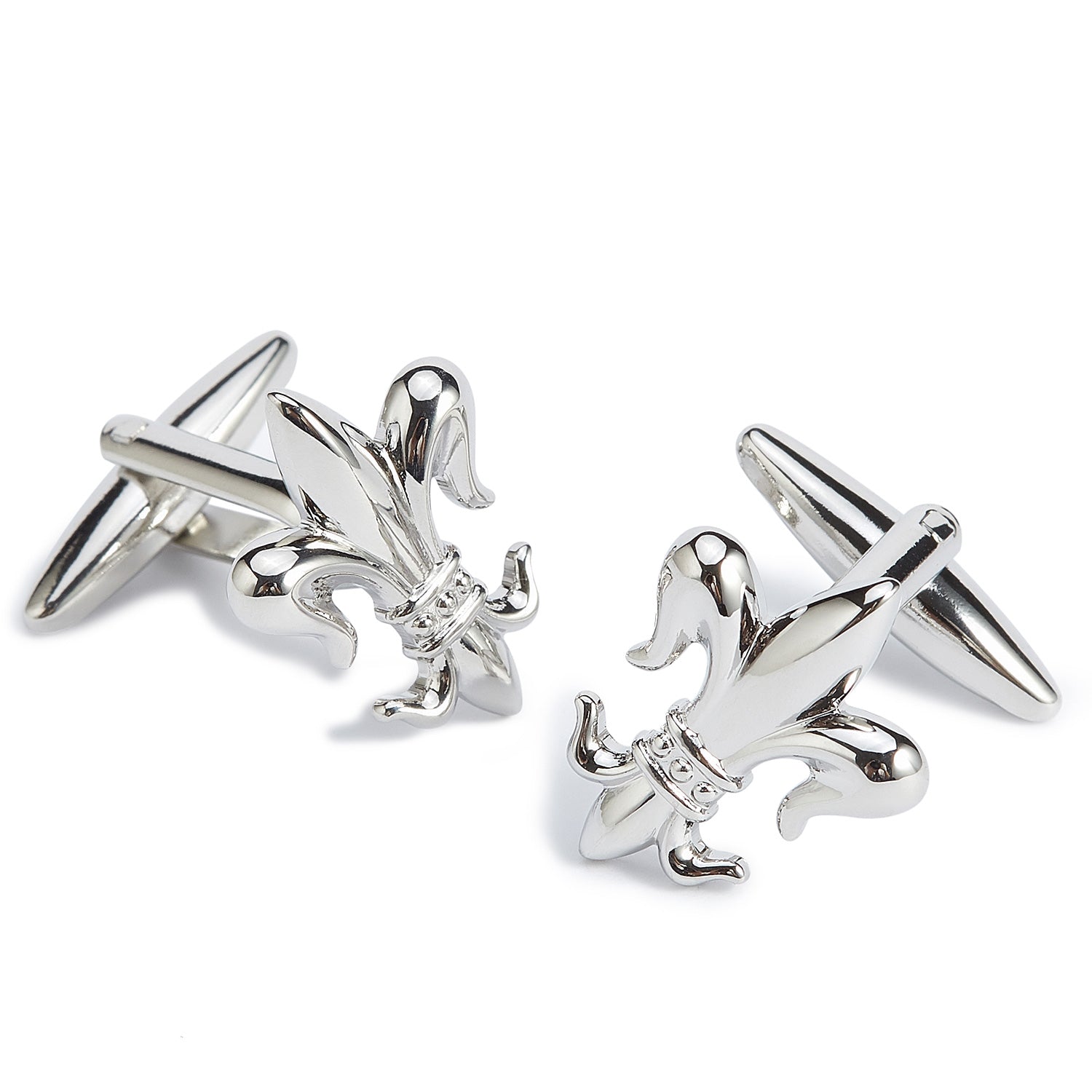 Fleur De Lis Silver Cufflinks