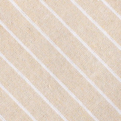 Khaki Linen Pinstripe Tie