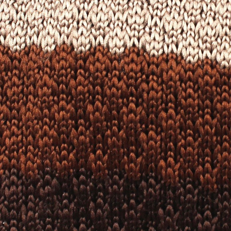 Three Shades of Brown Knitted Tie