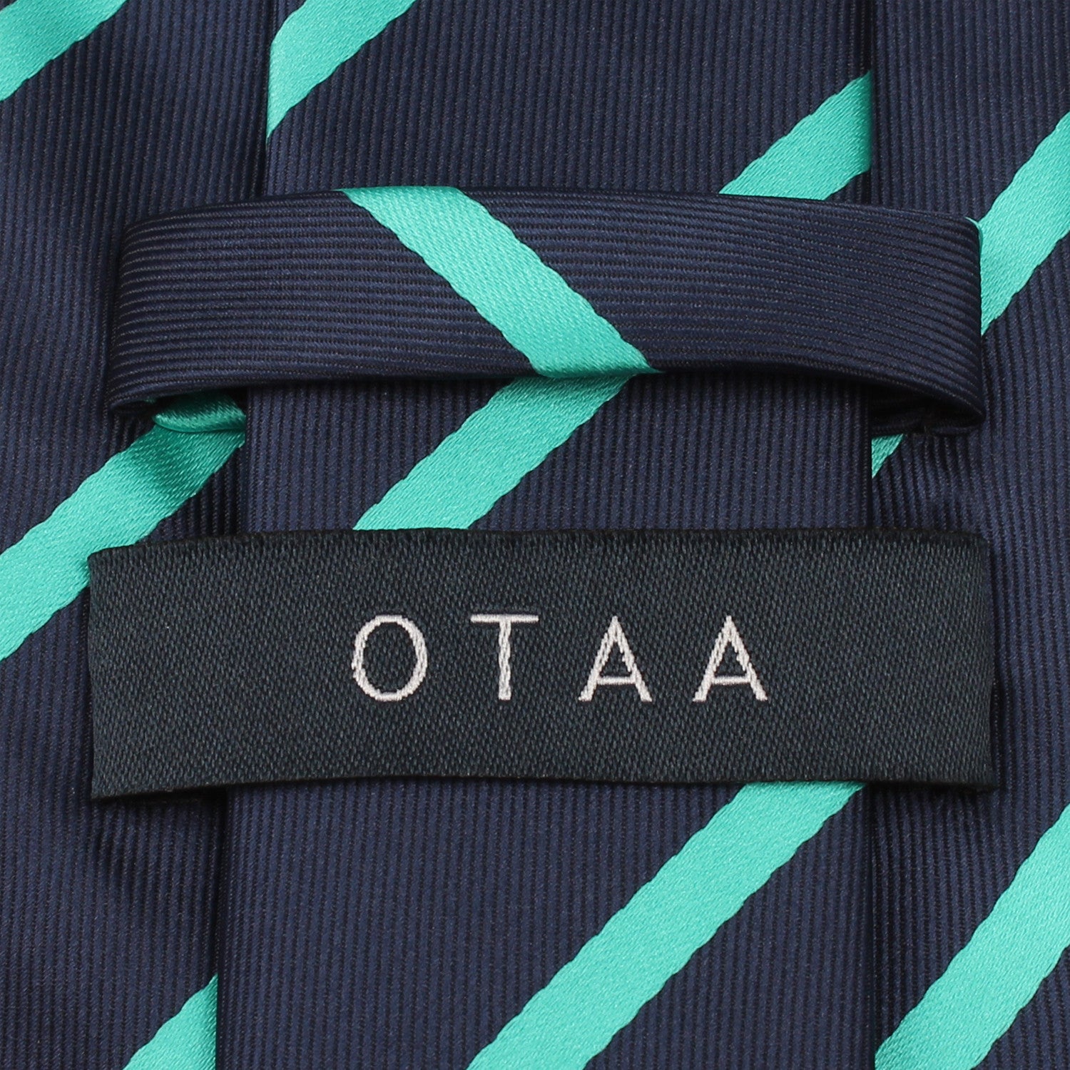 Navy Blue Tie with Striped Light Blue