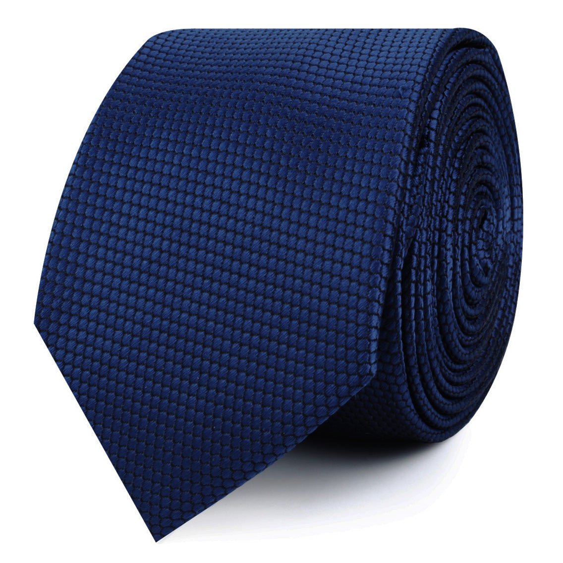 Indigo Navy Honeycomb Skinny Tie