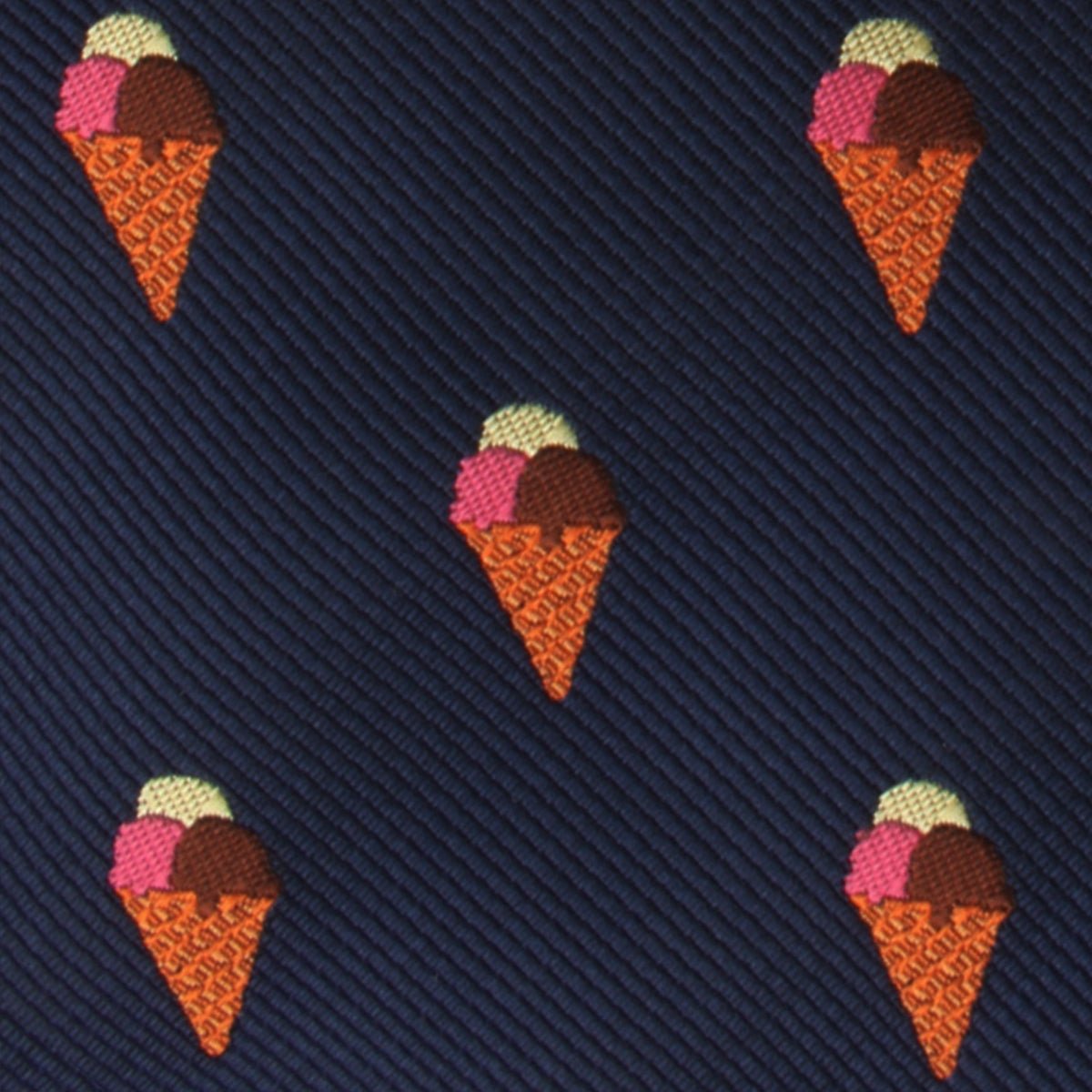 Neapolitan Ice Cream Cone Self Bow Tie