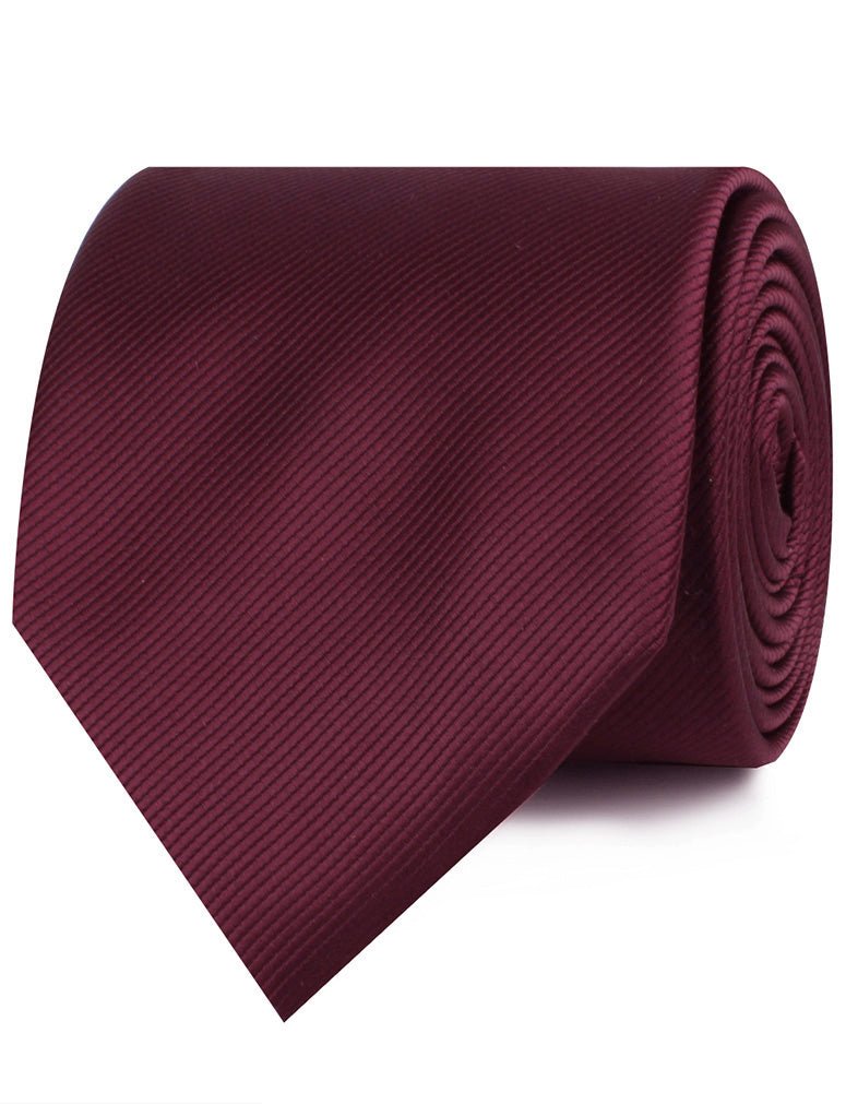 Dark Merlot Wine Twill Necktie