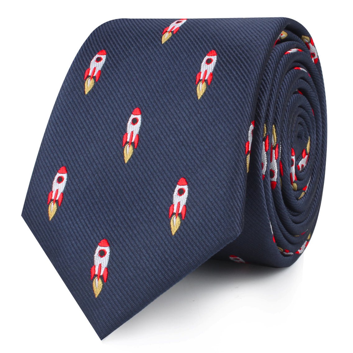 Apollo Space Rocket Skinny Tie