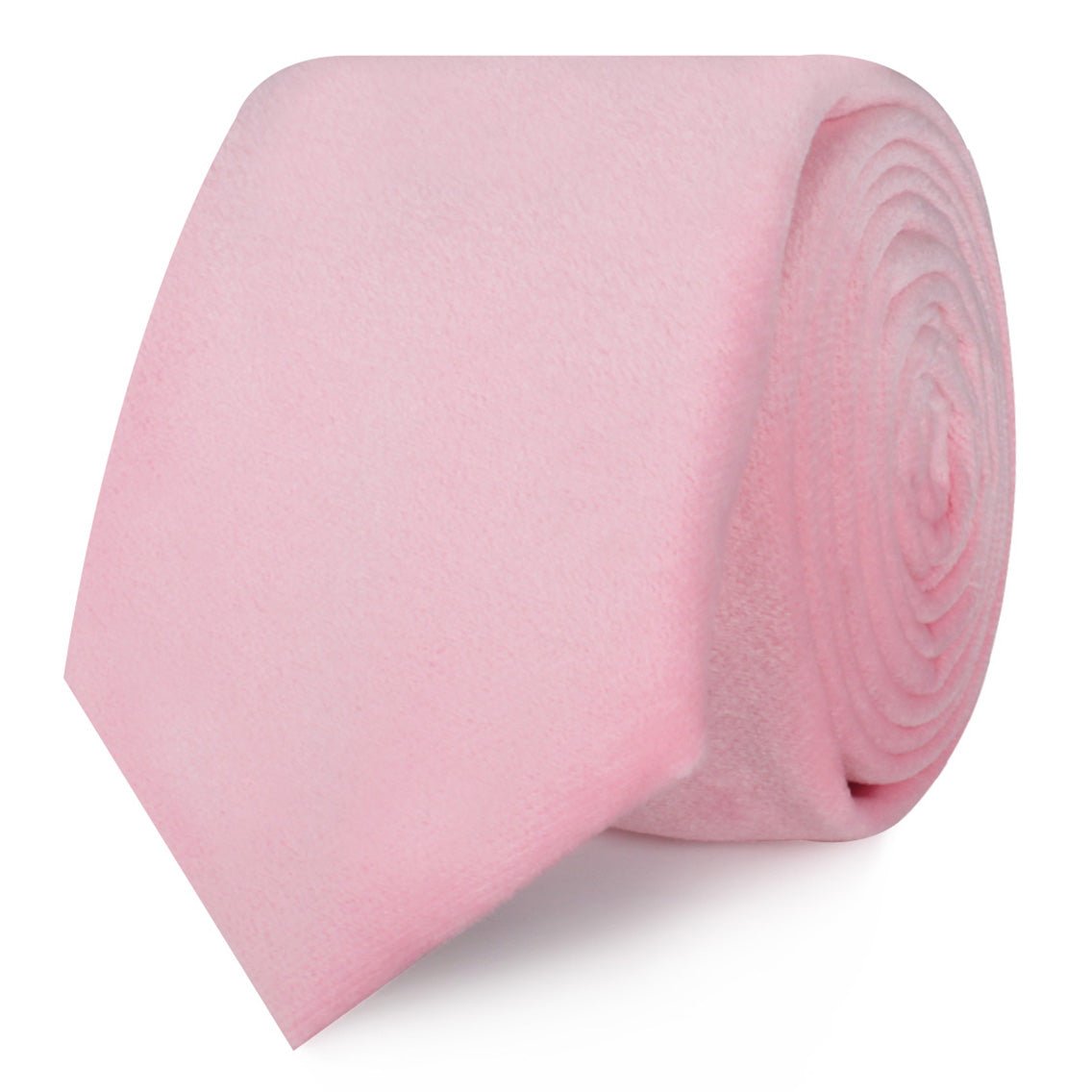 Pink Velvet Skinny Tie