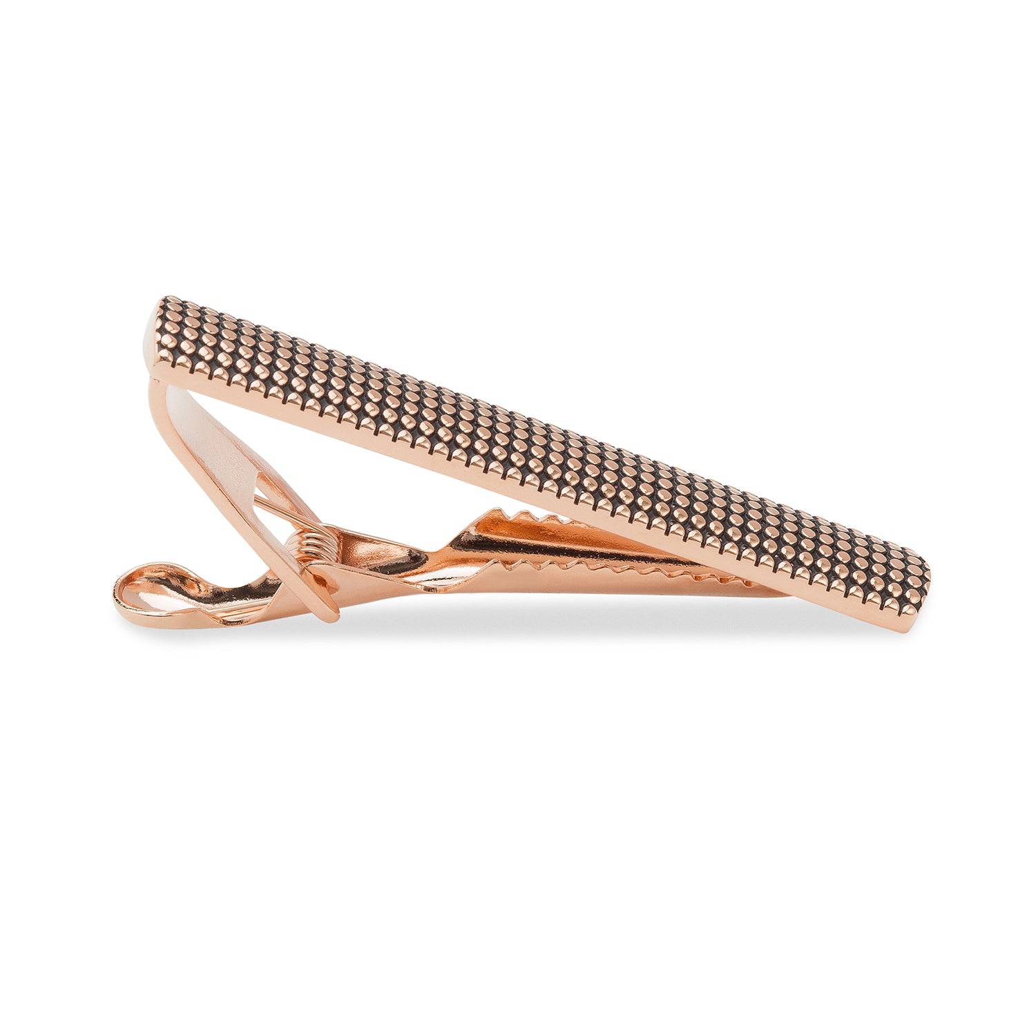 Rose Gold Stippled Tie Bar