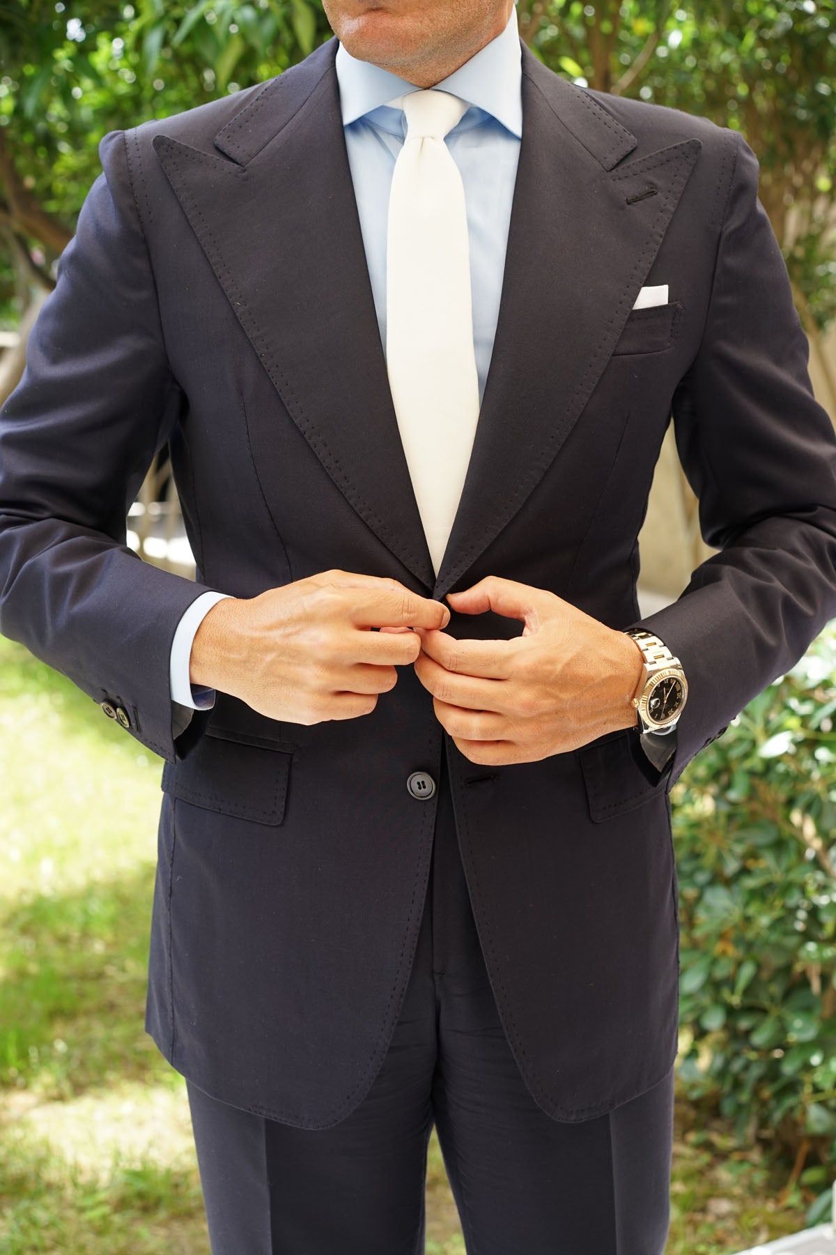 White Velvet Skinny Tie