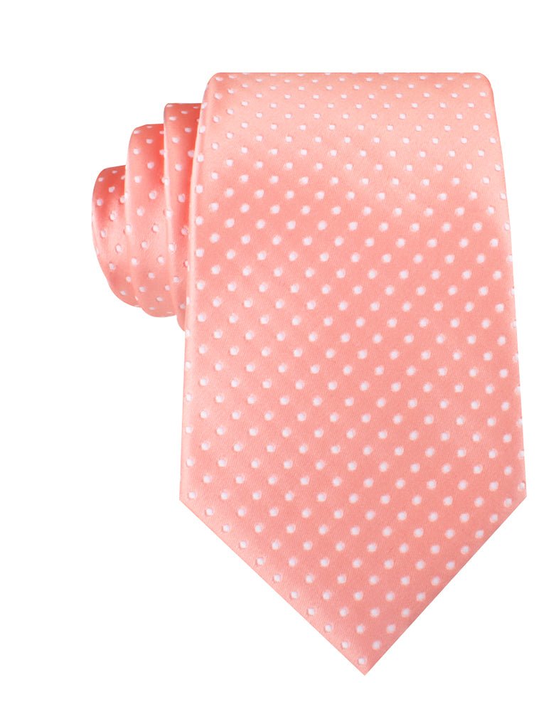 Peach Mini Polka Dots Necktie