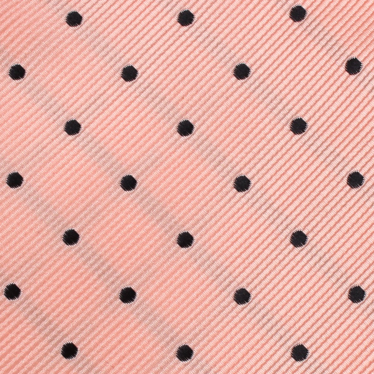 Peach on Black Polka Dots Necktie