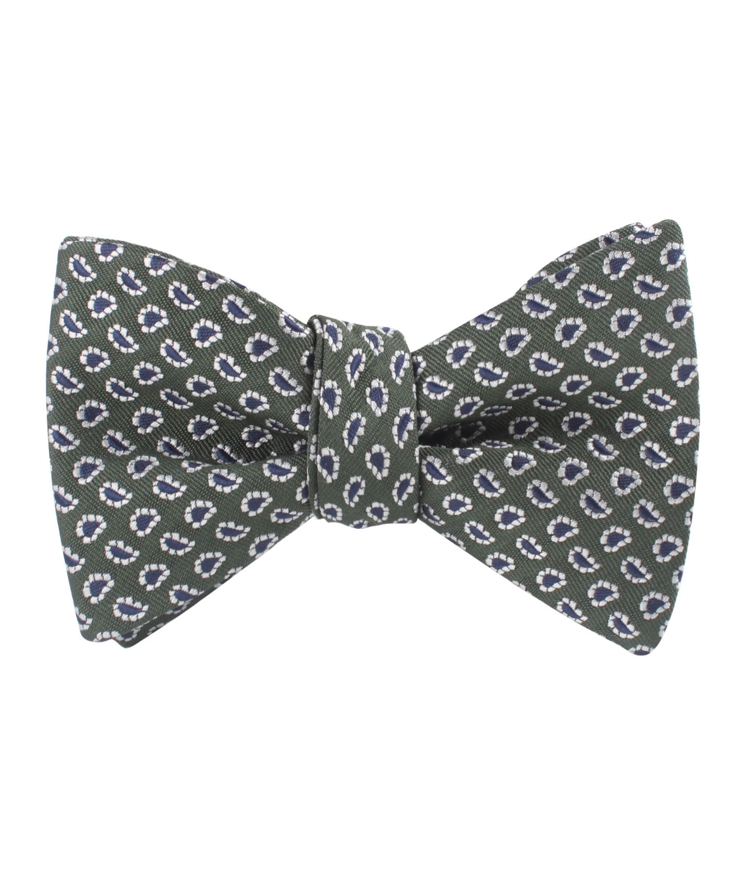 Forest Green Paisley Self Bow Tie