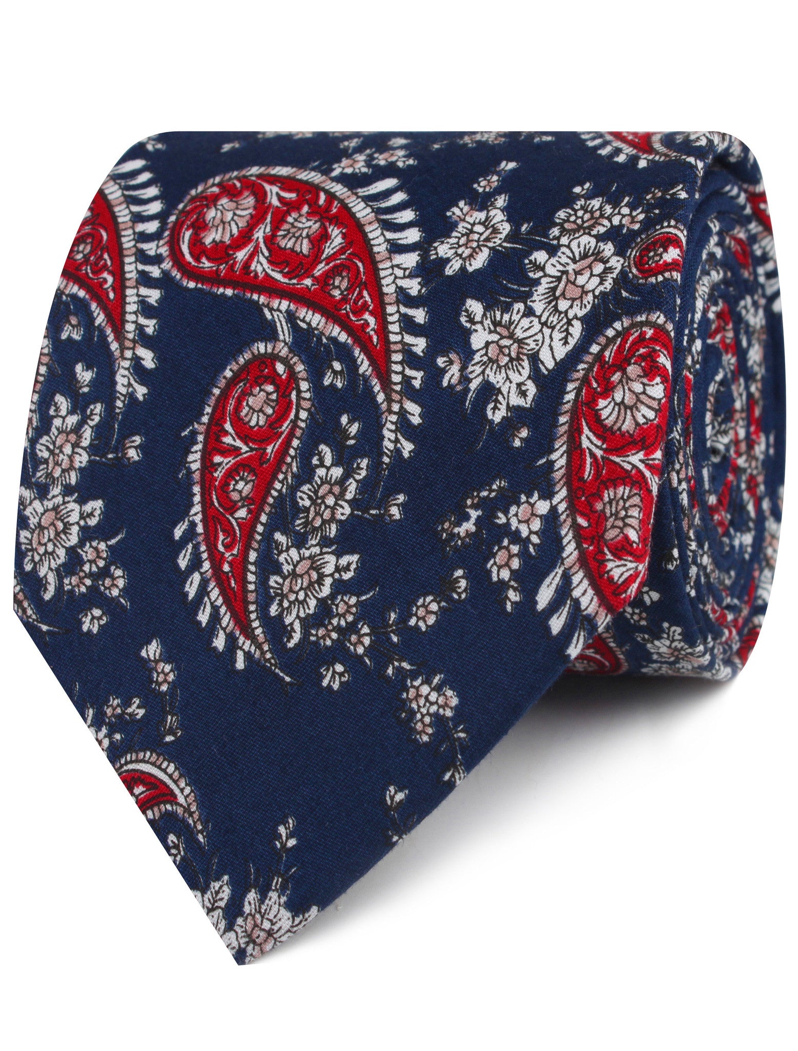 Trasimeno Blue with Red Paisley Tie