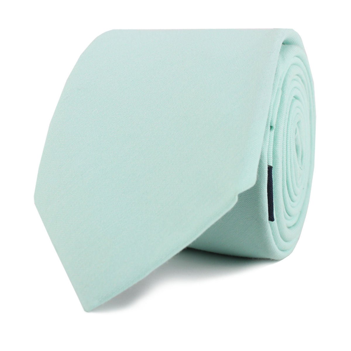 Mint Green Cotton Skinny Tie