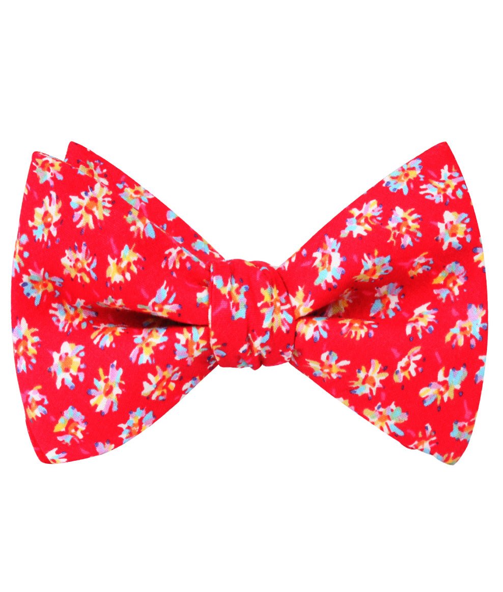 Luis Potosí Pink Floral Self Bow Tie