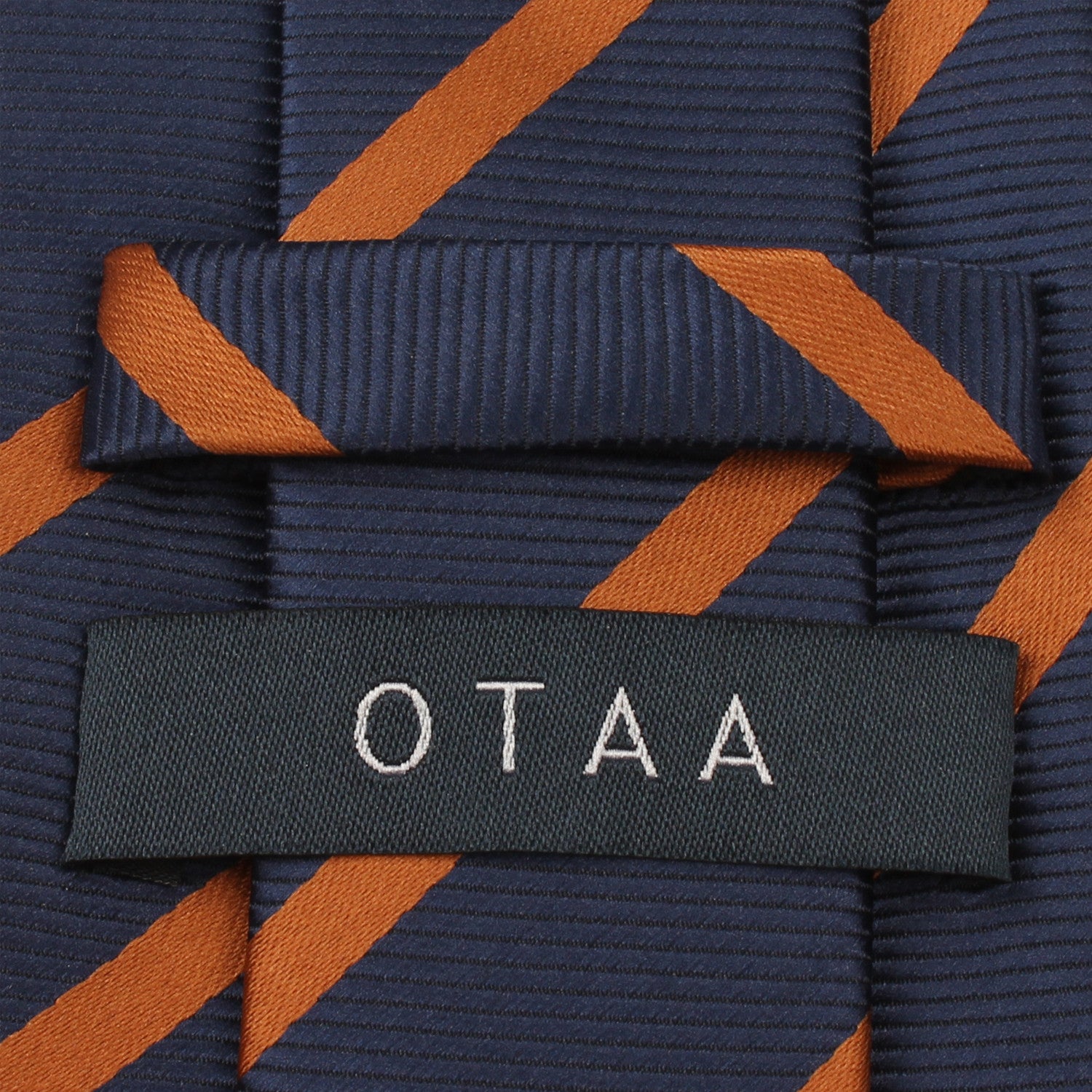 Navy Blue Tie with Striped Brown