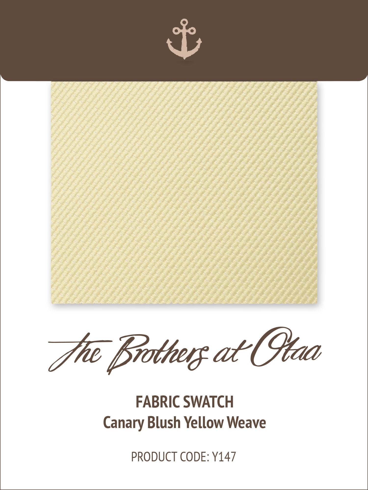 Fabric Swatch (Y147) - Canary Blush Yellow Weave