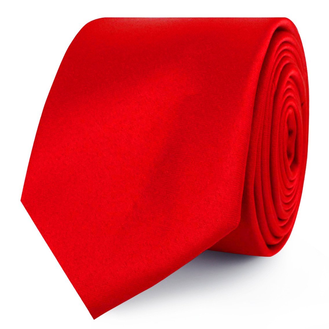 Red Cherry Satin Skinny Tie