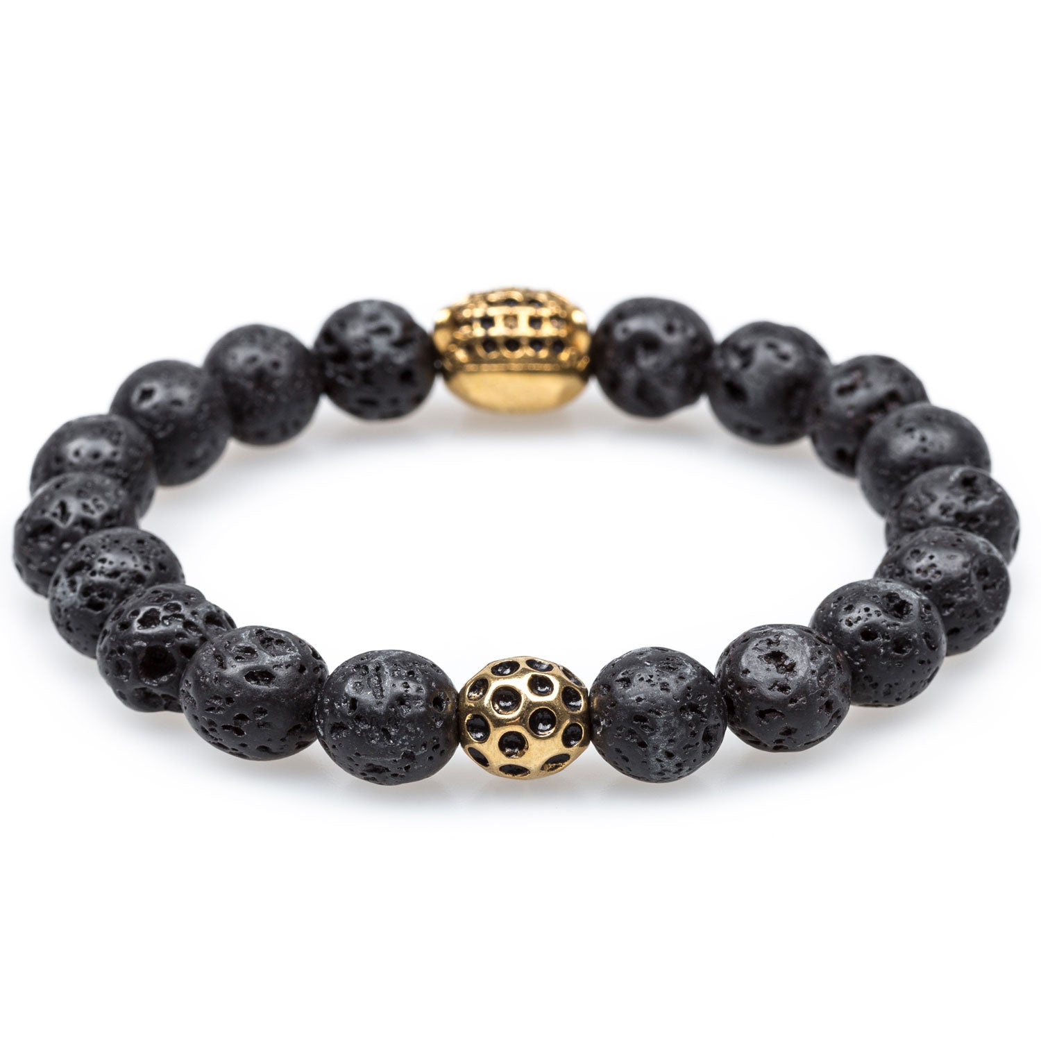 Volcanic Rock Molten Gold Panther Bracelet