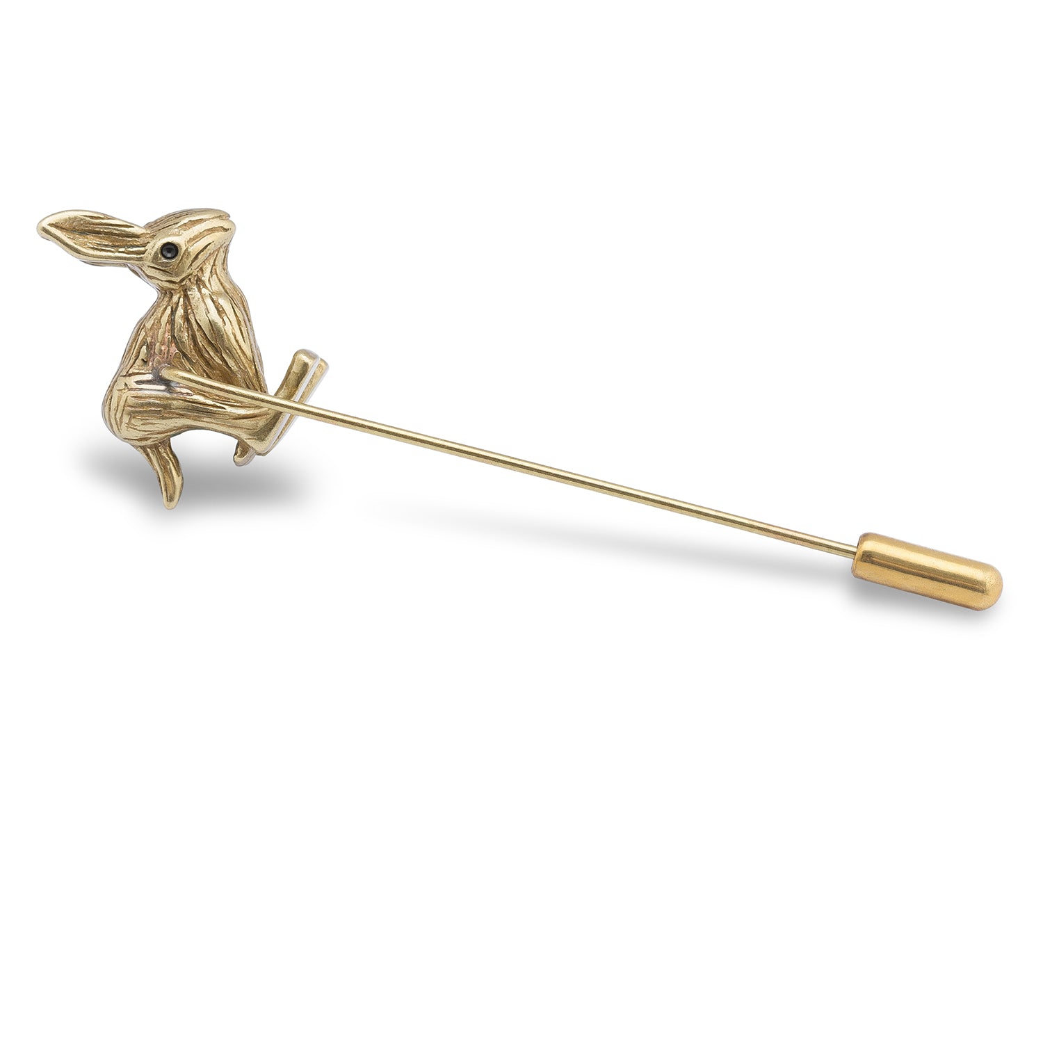 March Hare Antique Gold Lapel Pin