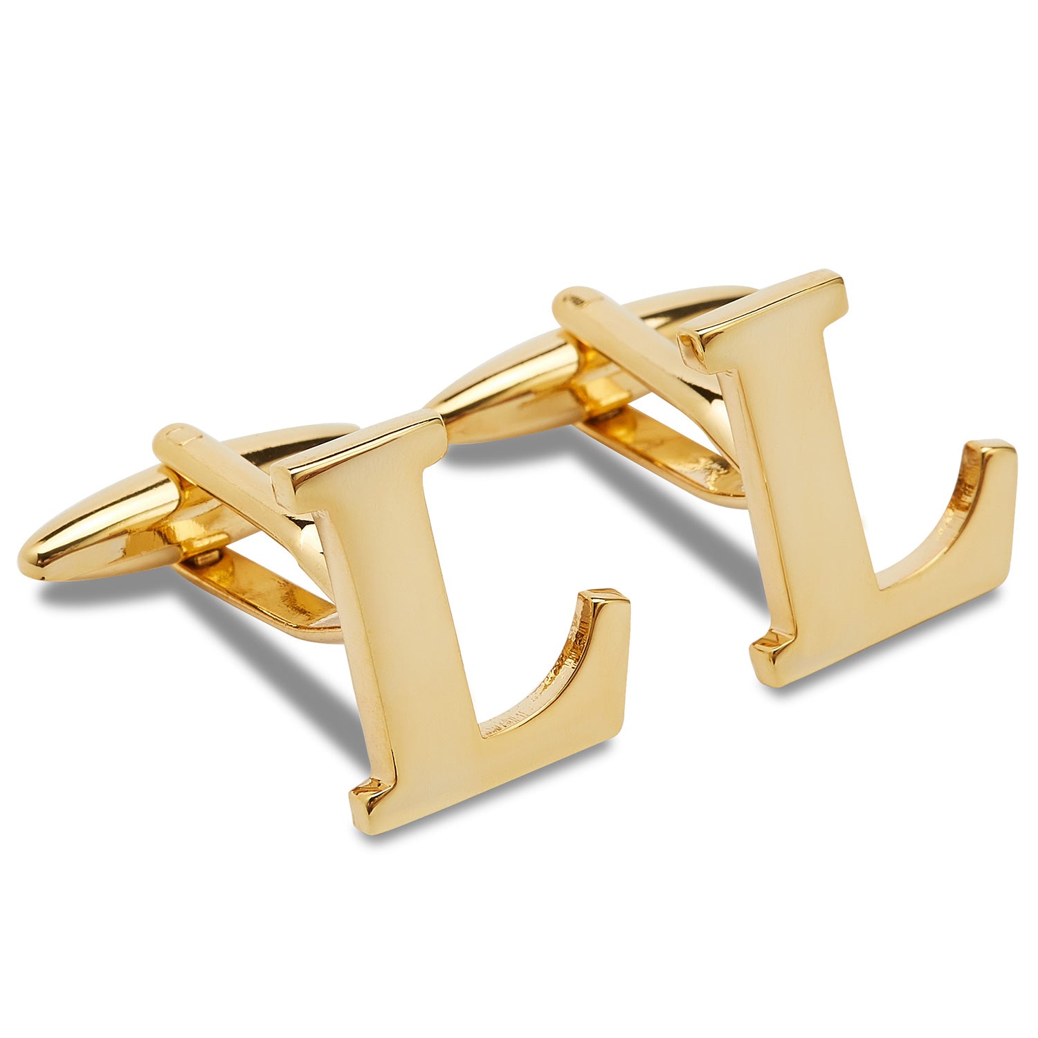 Letter L Gold Cufflinks