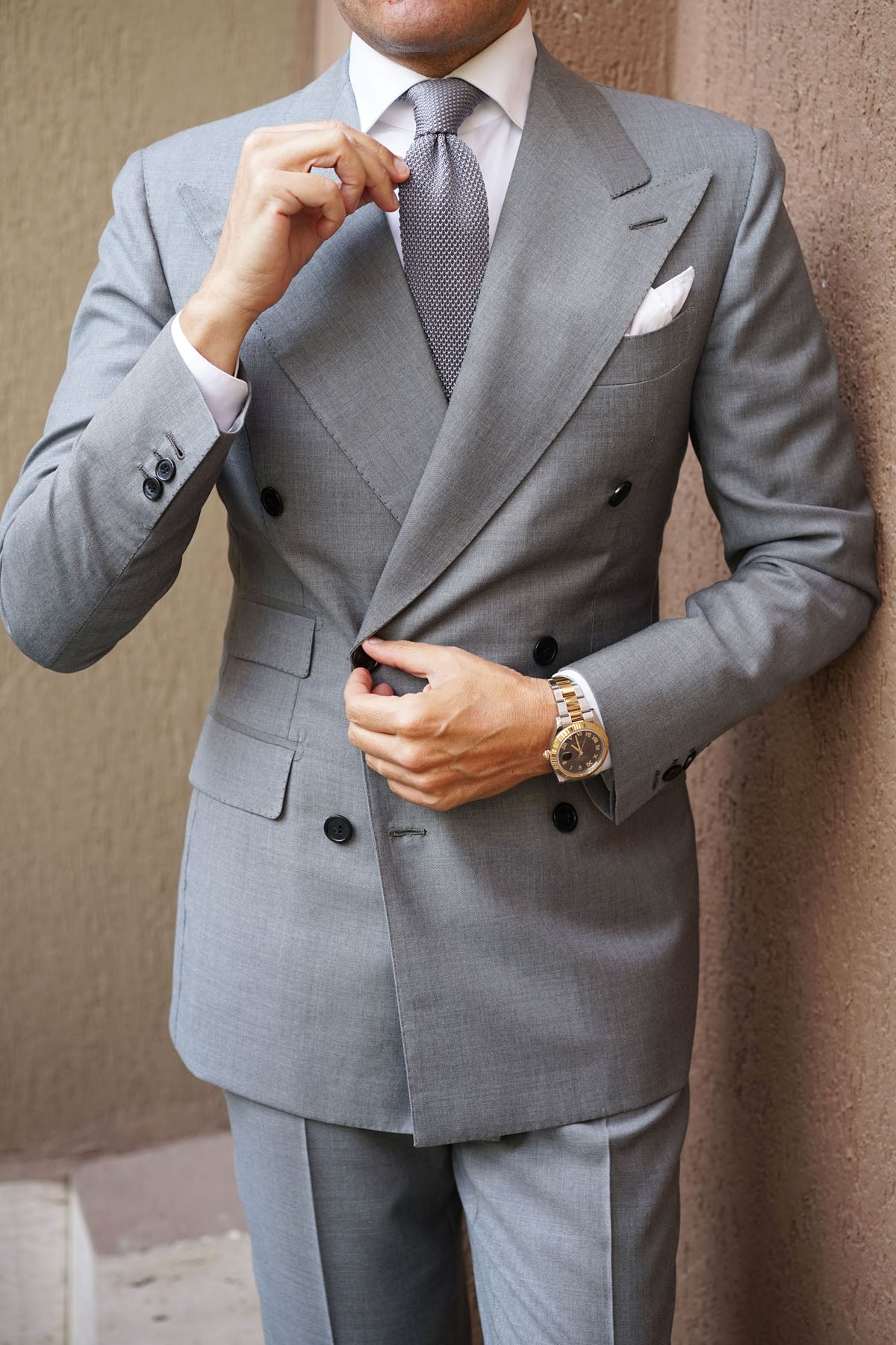 Charcoal Grey Knitted Tie