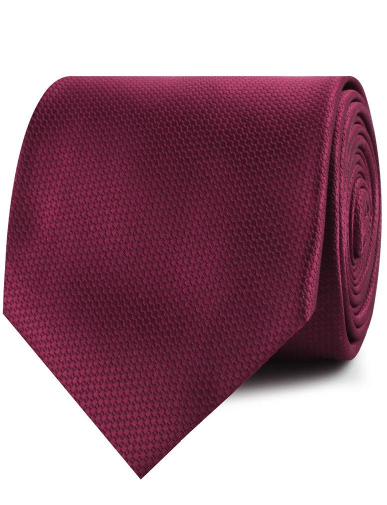 Burgundy Basket Weave Necktie