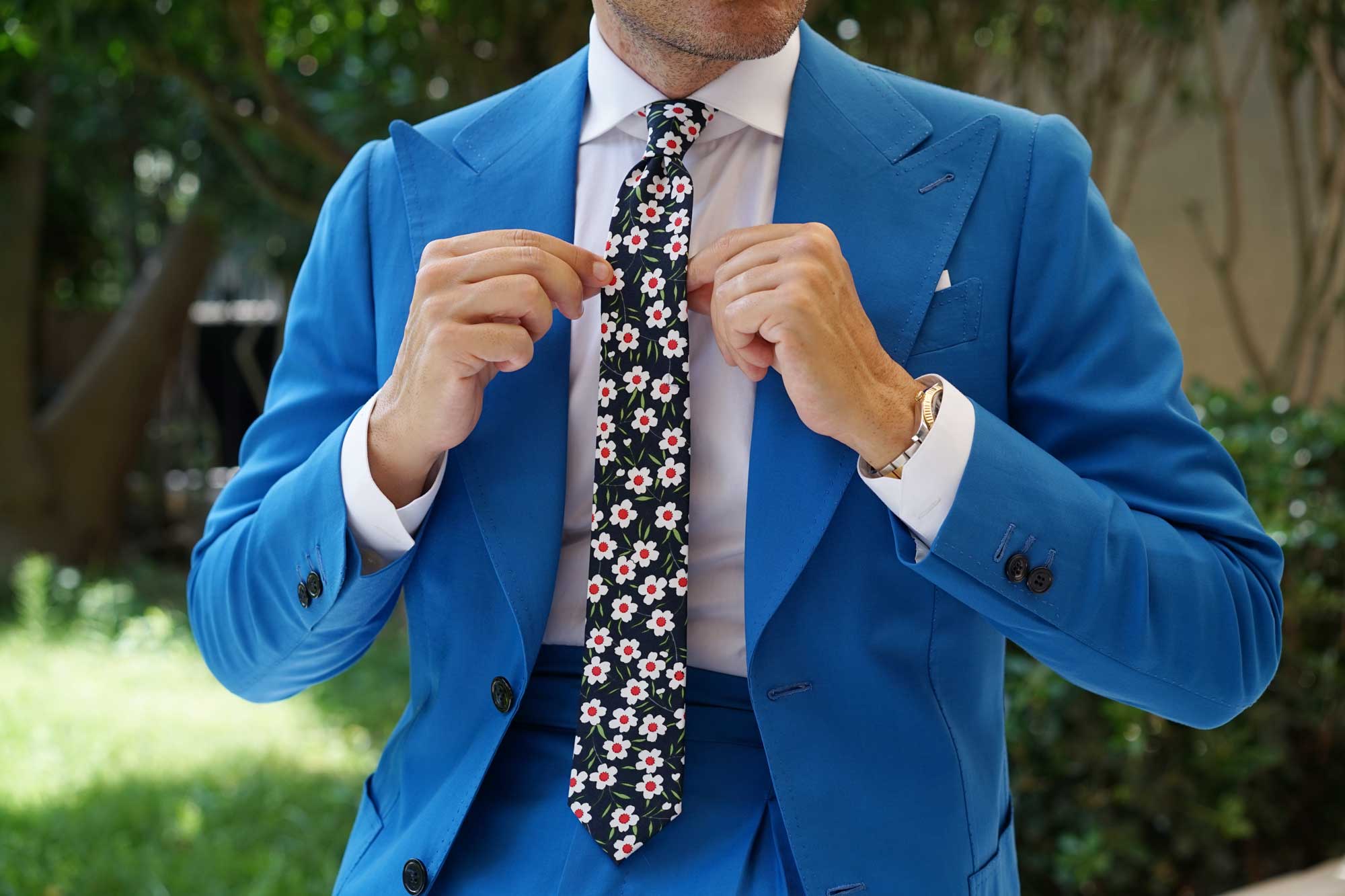 Fijian Midnight Floral Skinny Tie