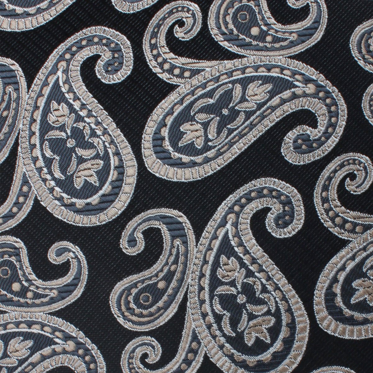 King of Persia Black Paisley Necktie