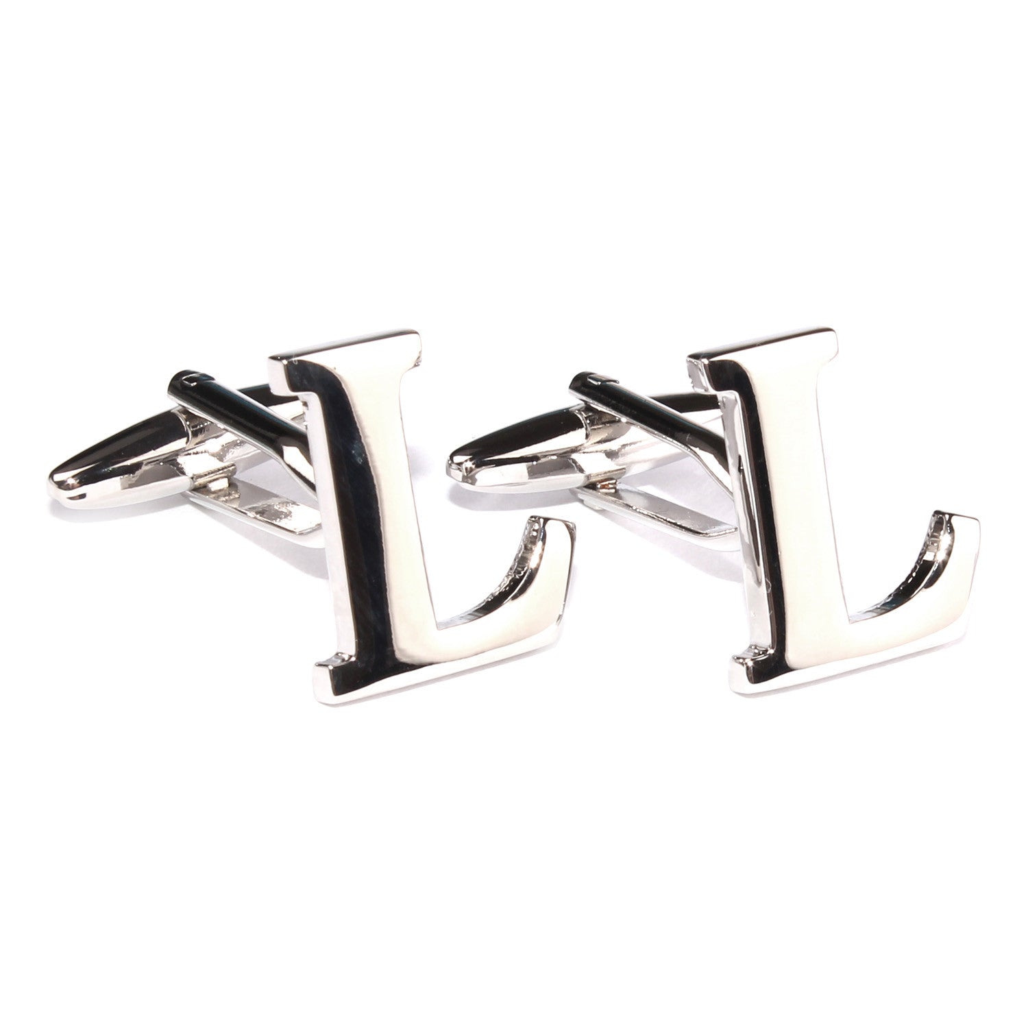 Letter L Silver Cufflinks