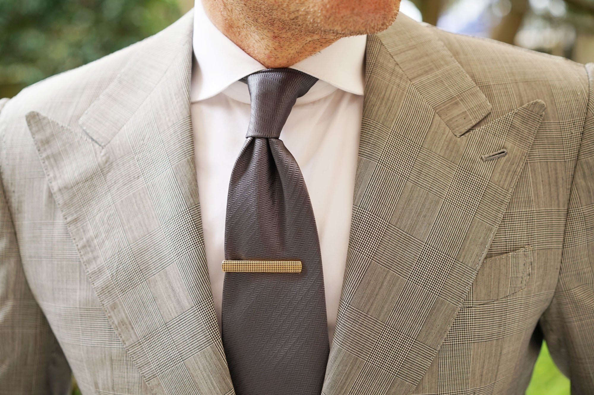 Gold Stippled Tie Bar