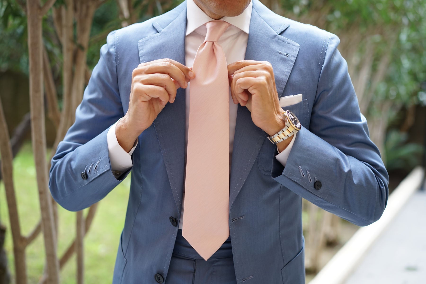 Peach Slub Necktie