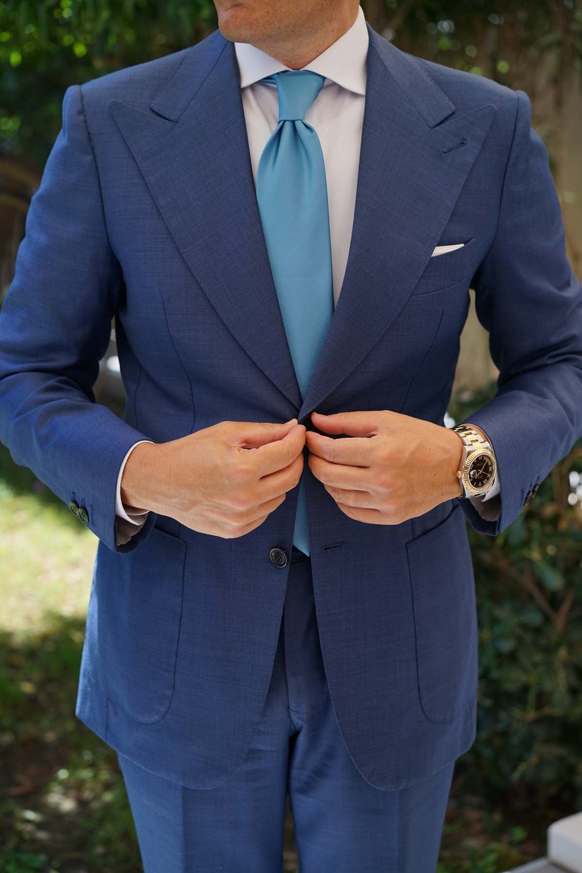 Coastal Blue Twill Necktie