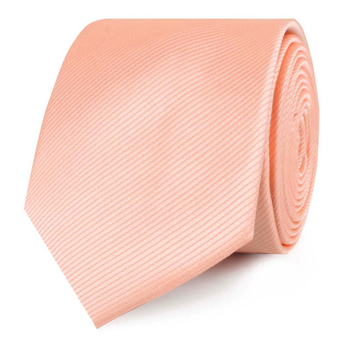 Salmon Frosty Pink Twill Skinny Tie