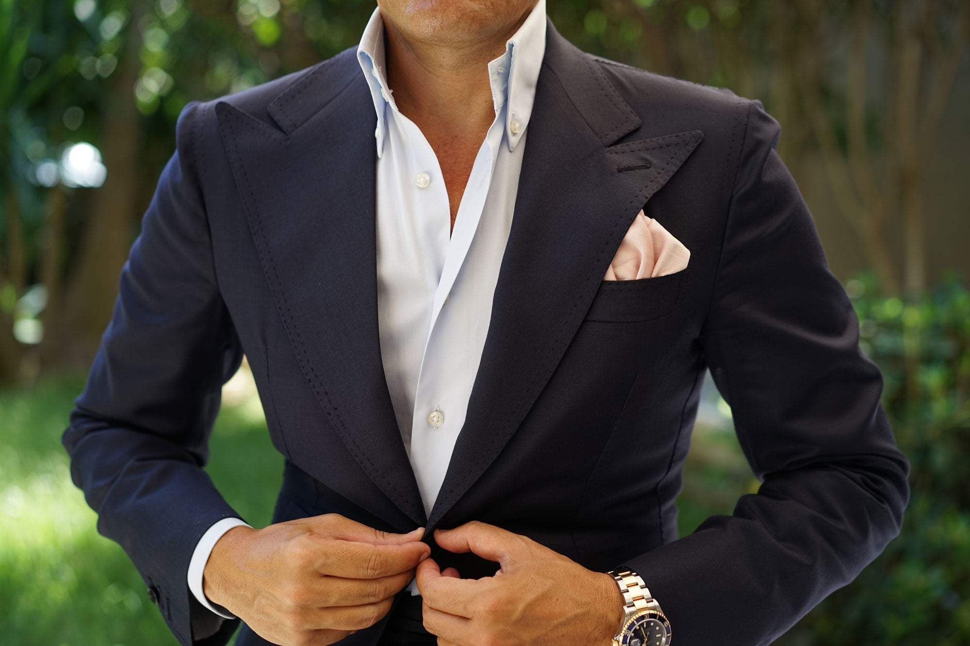 Blush Pink Velvet Pocket Square