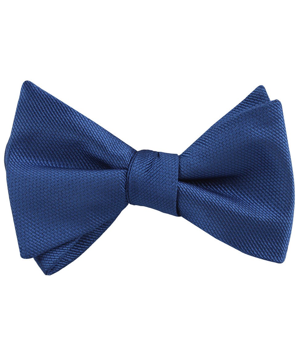 Ultramarine Classic Navy Blue Weave Self Bow Tie