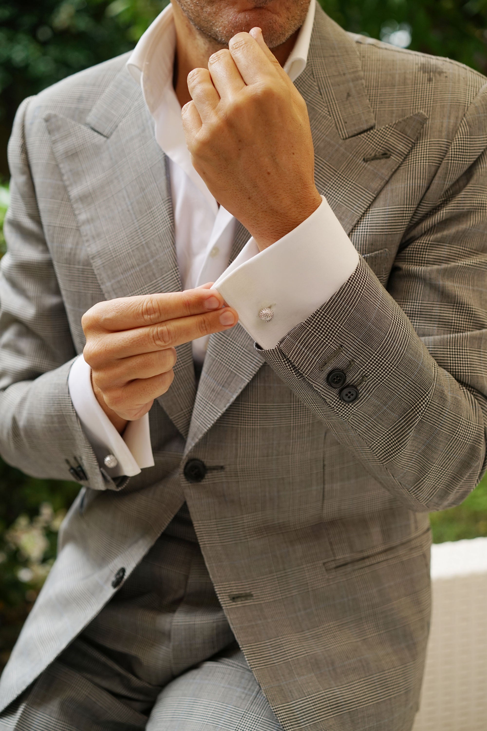 Silver Golf Ball Cufflinks