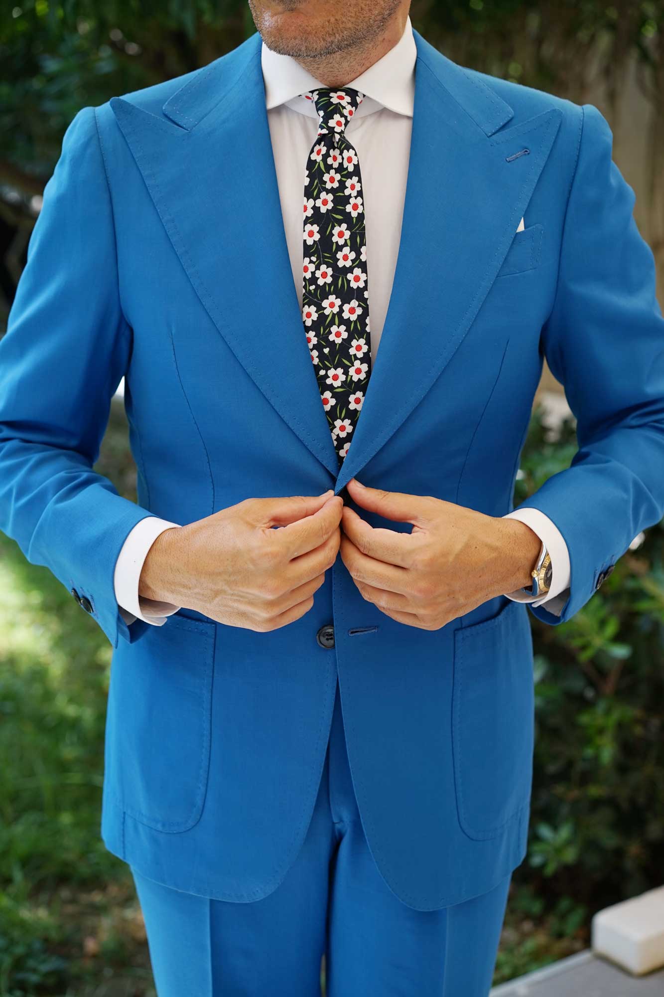 Fijian Midnight Floral Skinny Tie