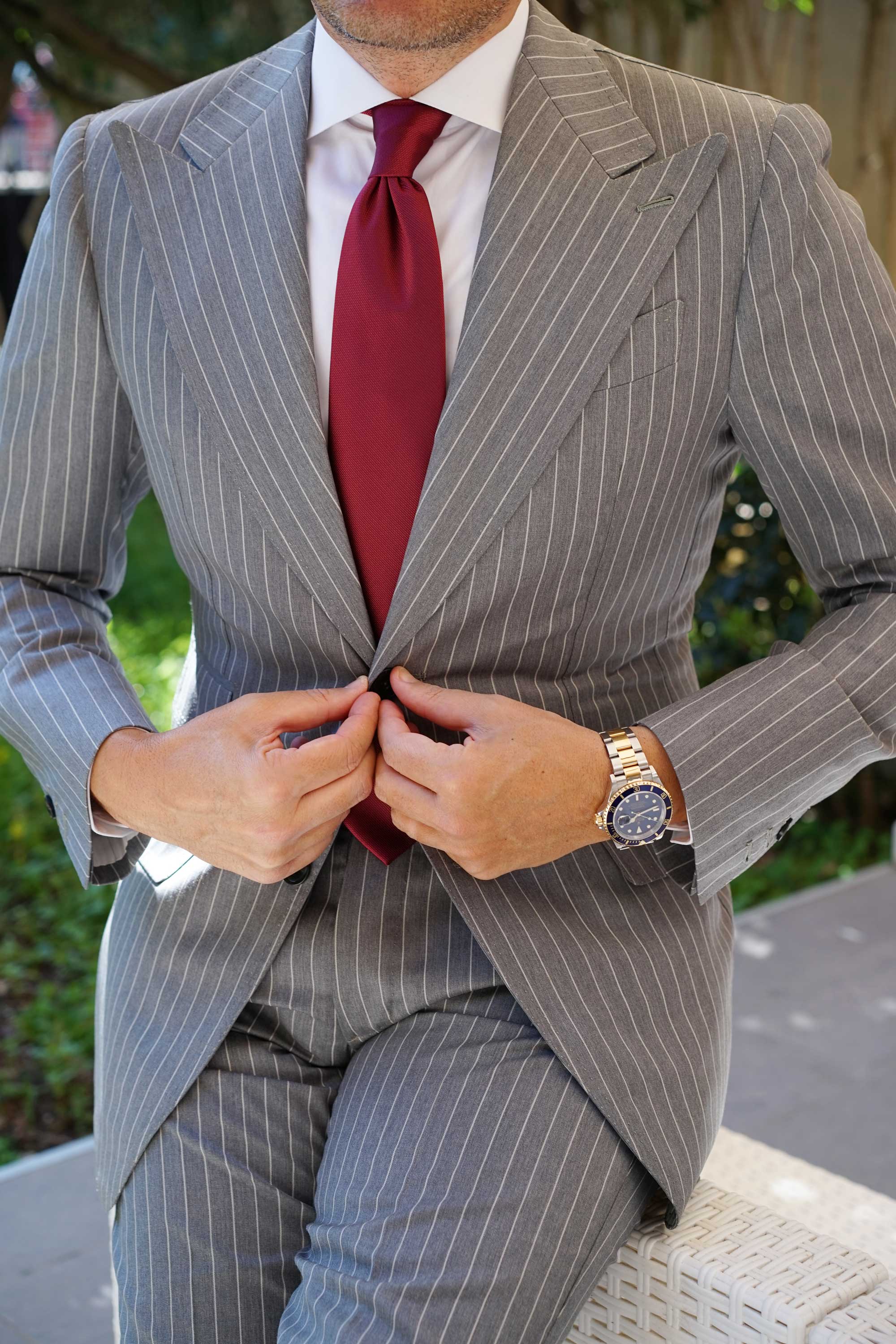 Burgundy Weave Necktie