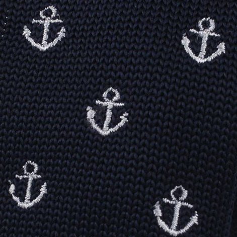 Navy Blue OTAA Anchor Knitted Tie