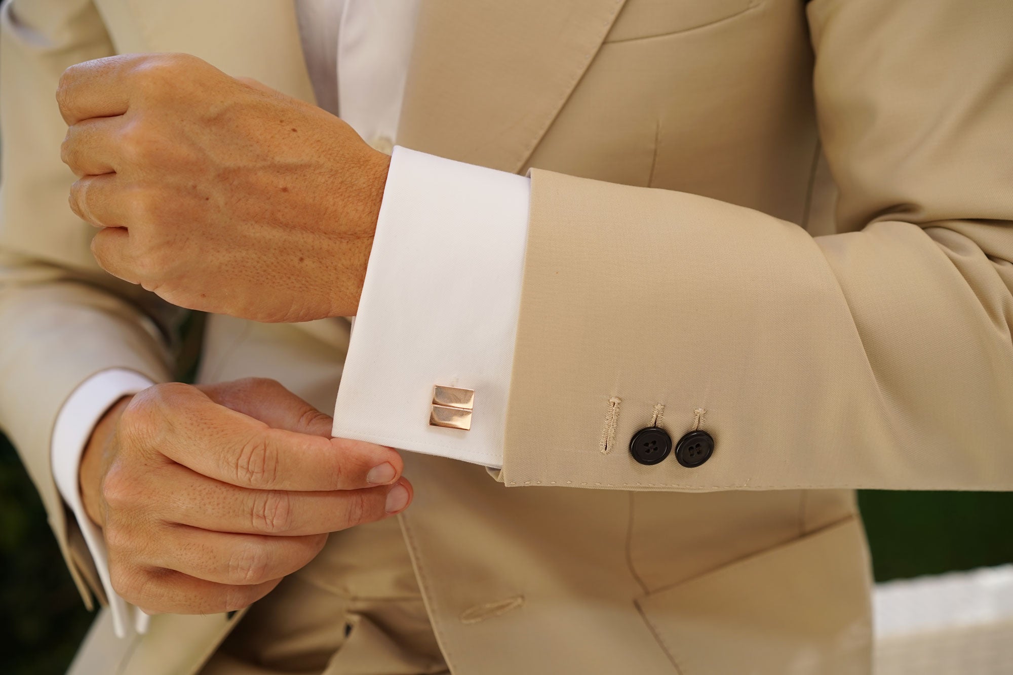 Crown Prince Rose Gold Cufflinks