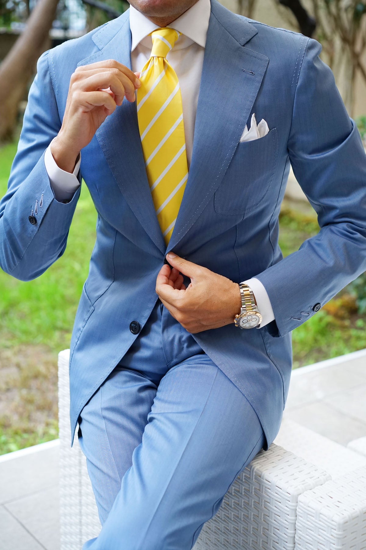 Yellow Striped Necktie