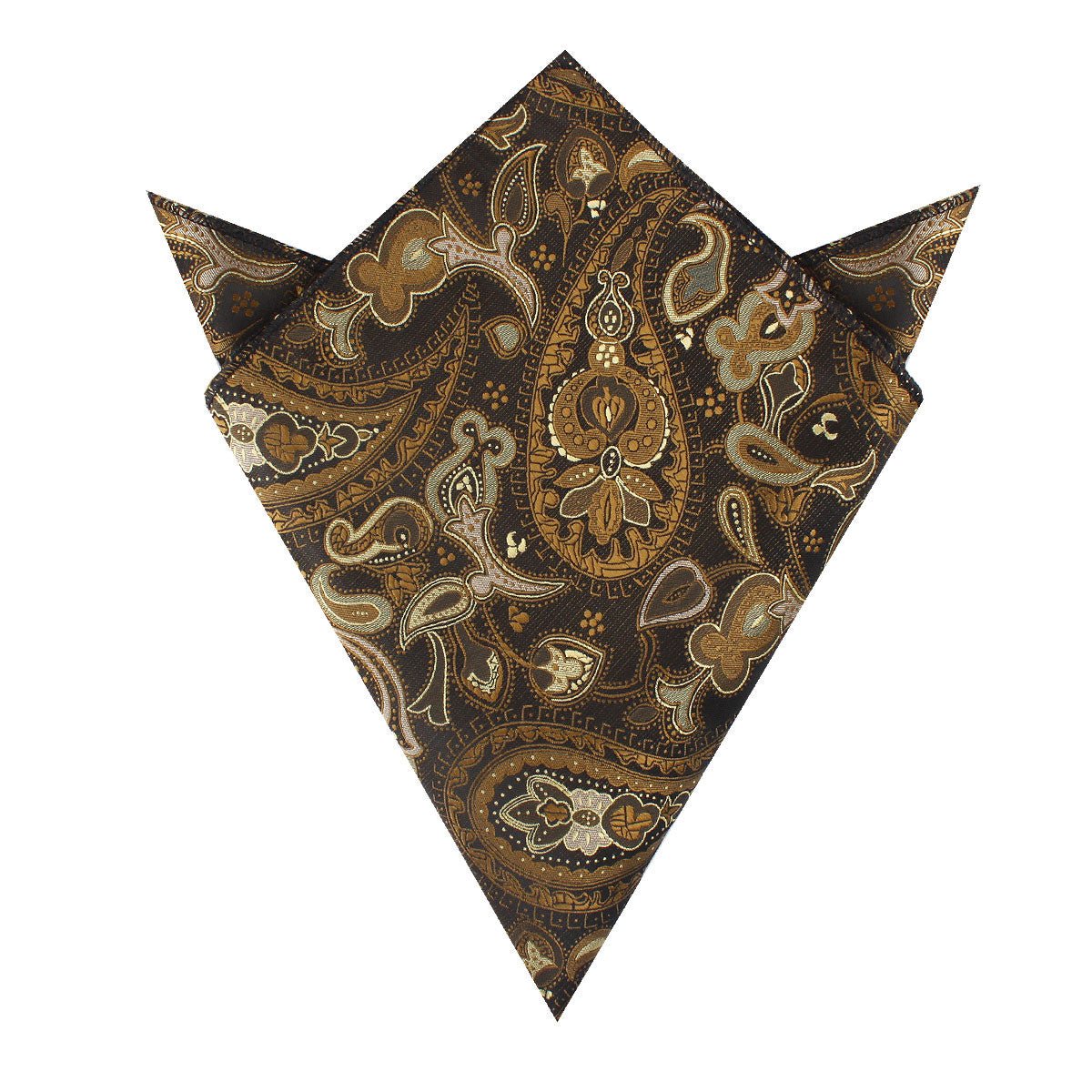 Persian Paisley Brown Pocket Square