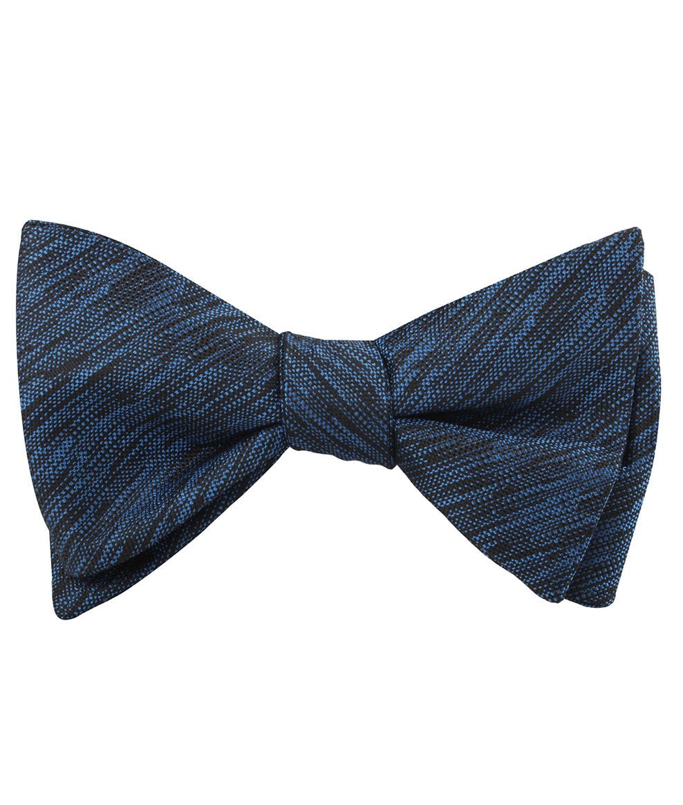 Midnight Blue-Black Chambray Self Bow Tie