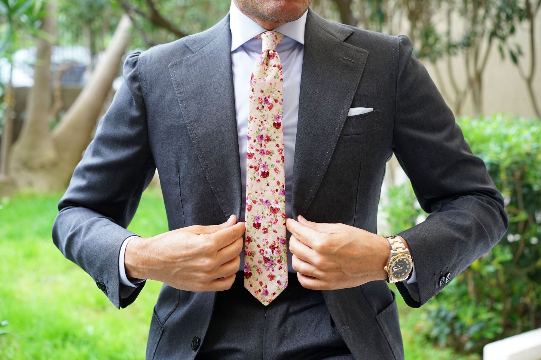 Les lysées Floral Skinny Tie