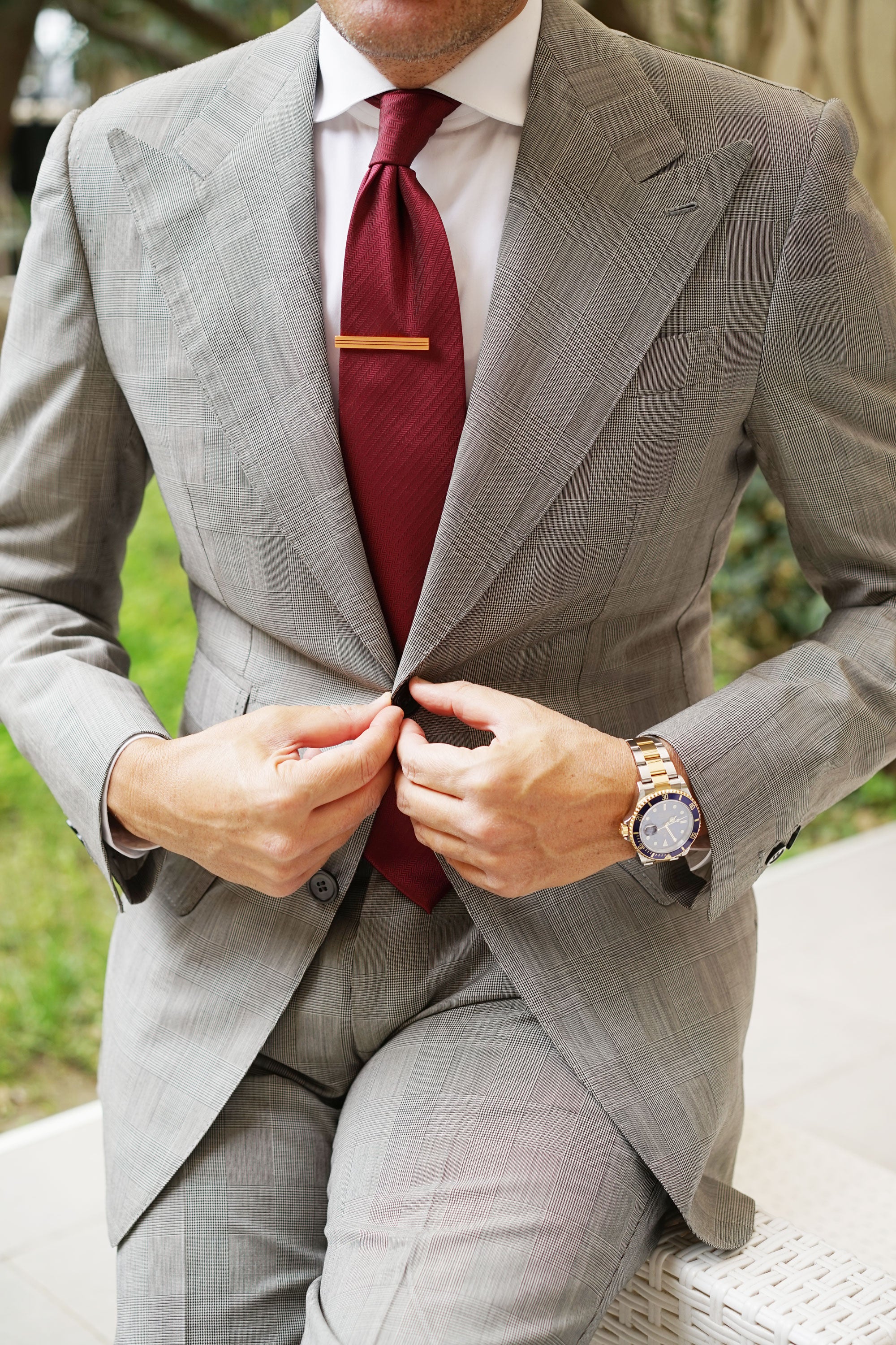 Sinatra Antique Copper Tie Bar