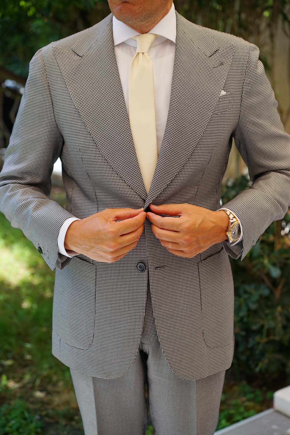 Champagne Twill Skinny Tie