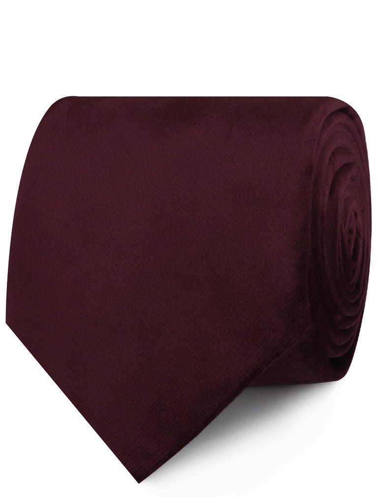 Bond Burgundy Velvet Necktie