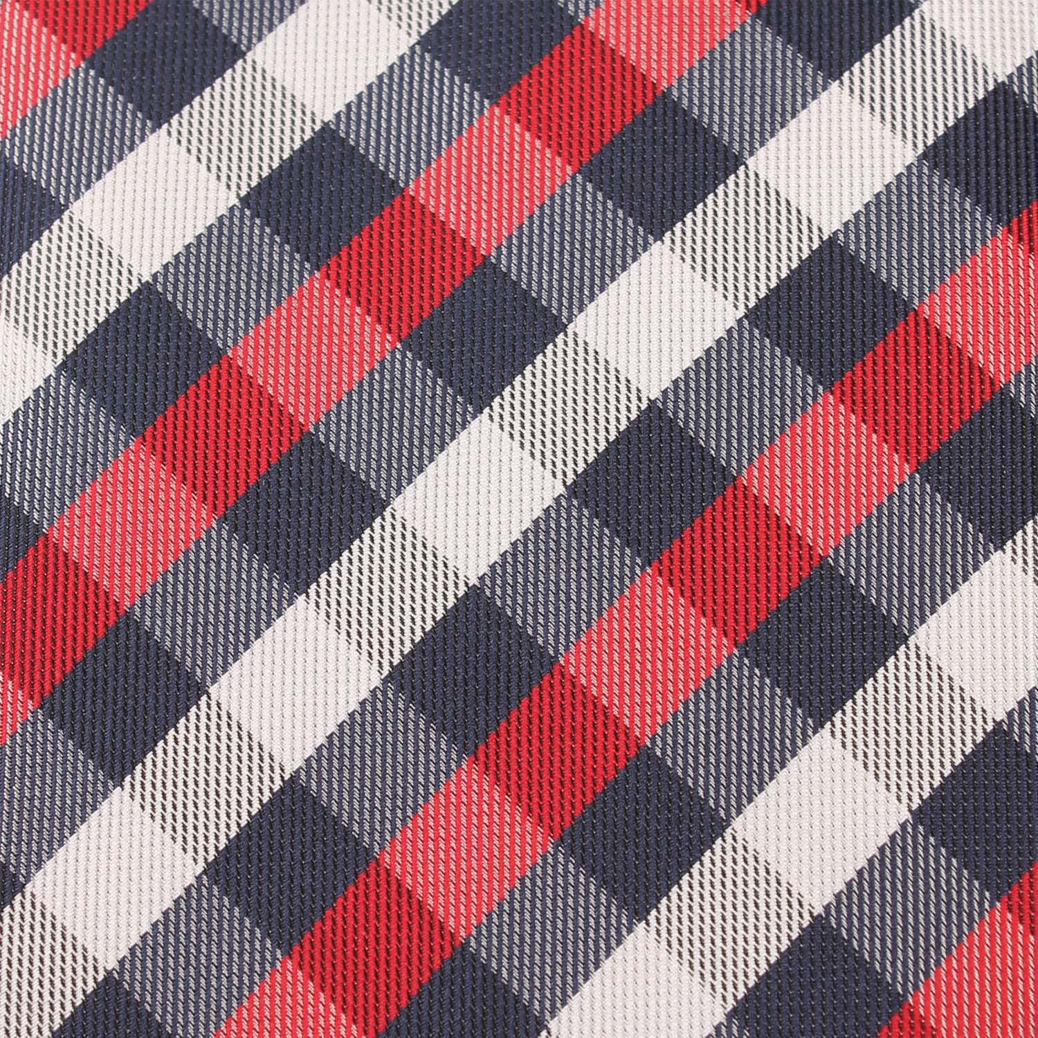 Navy Checkered Scotch Red Skinny Tie