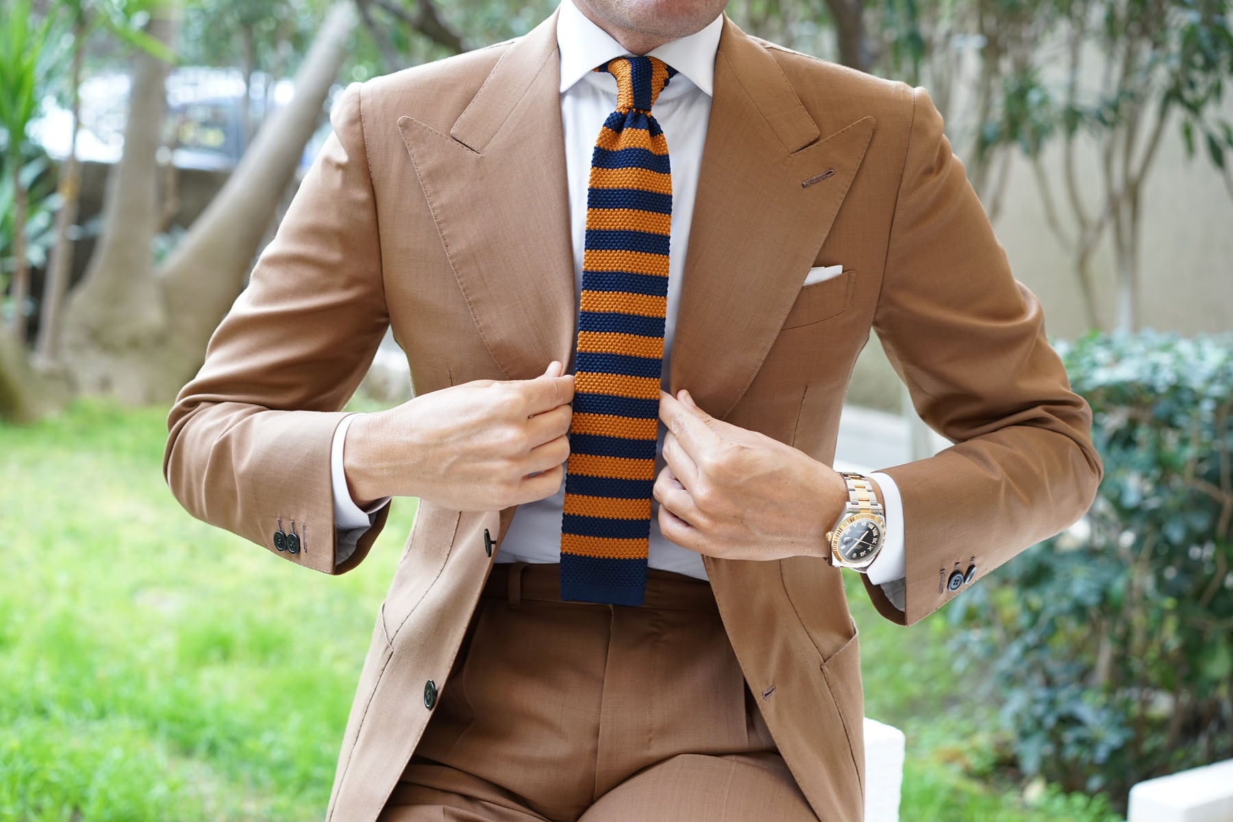 The Italian Flair Brown Knitted Tie